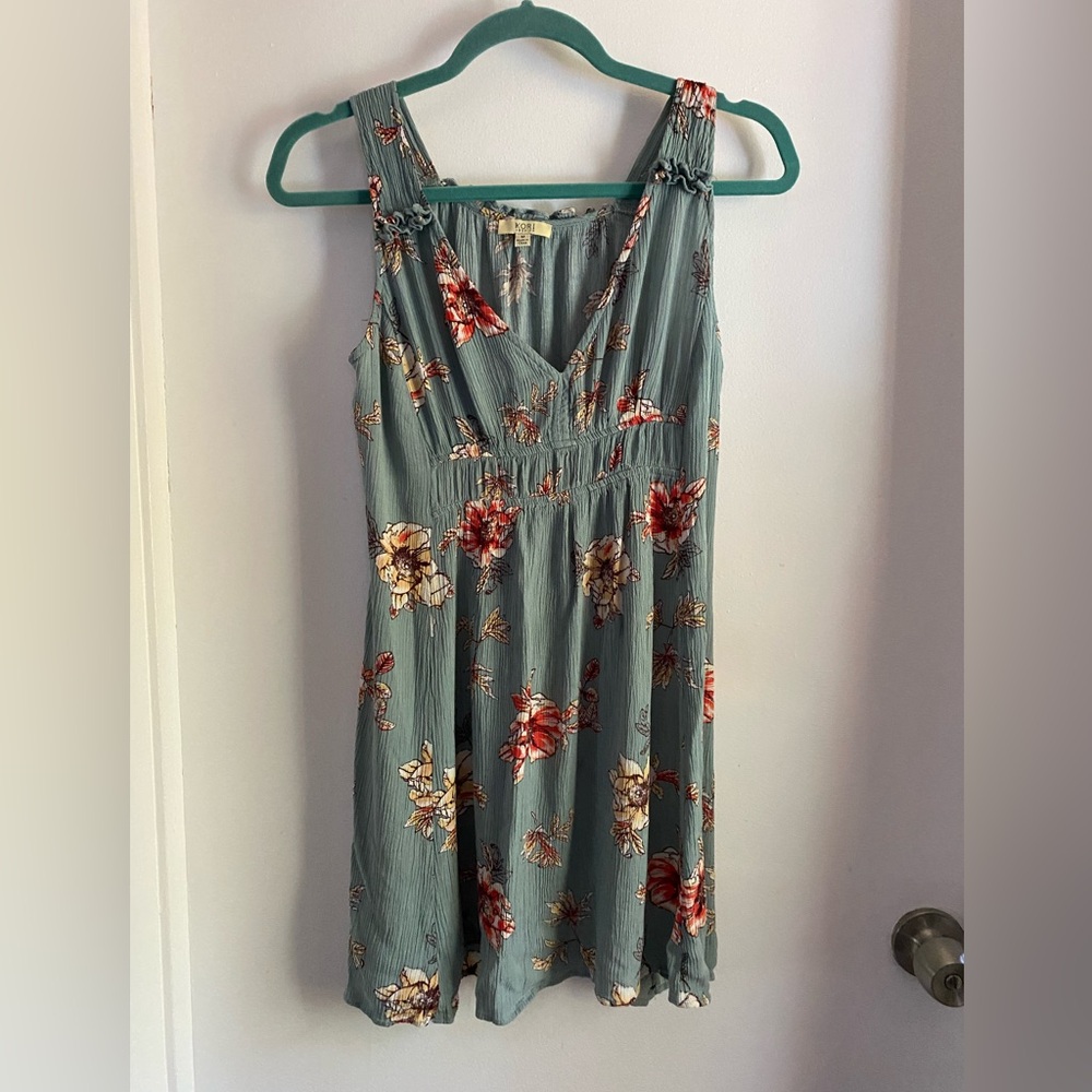 Kori Blue Floral Dress size medium